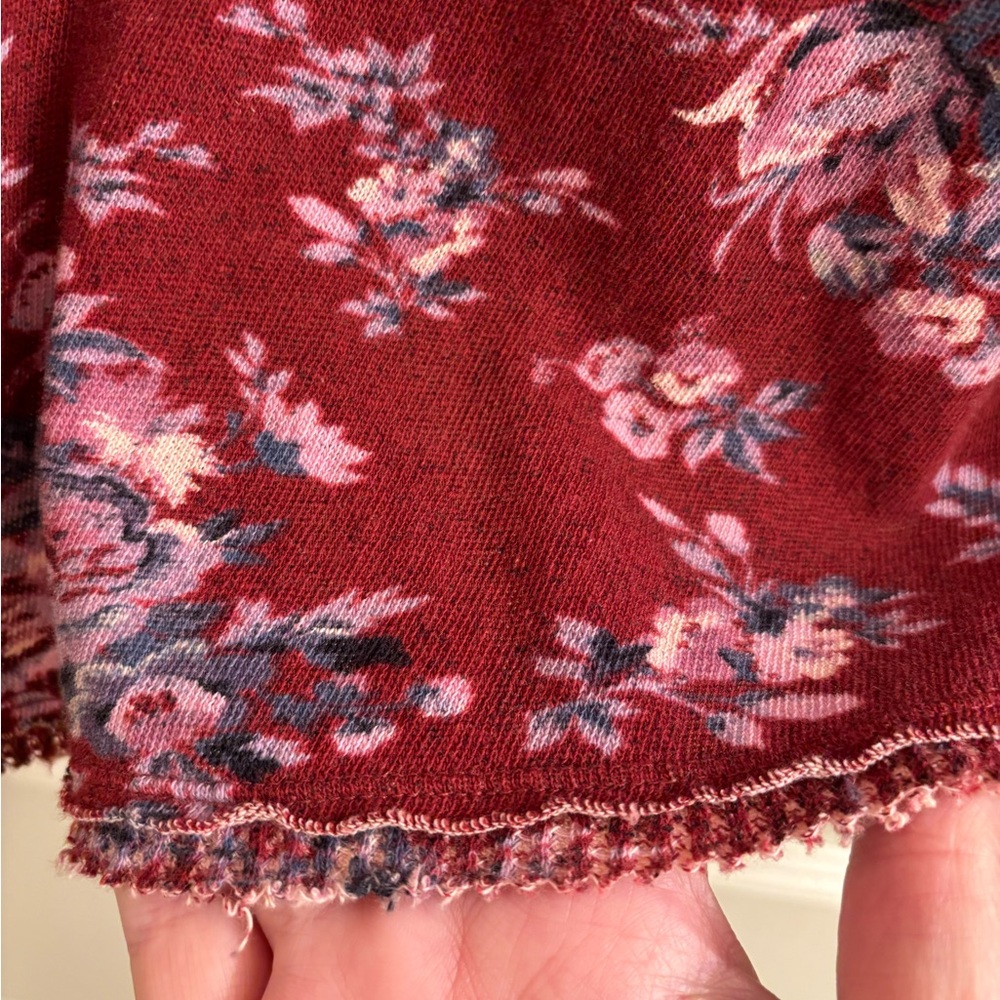 FREE PEOPLE You And Me Floral Tee Sz Oversized Medium - Picture 4 of 8